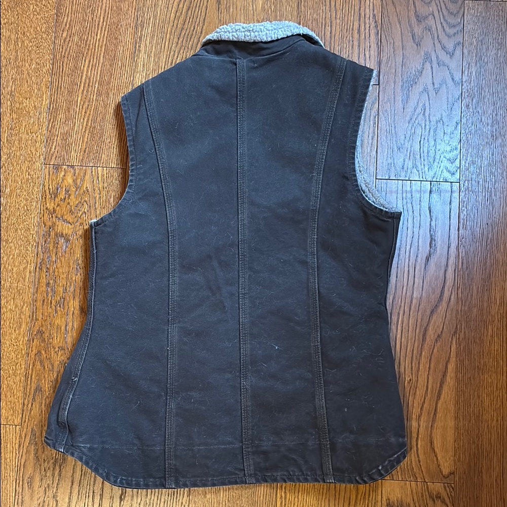 Carhartt Womens Brown Sherpa-Lined Work Vest Size XS - Picture 3 of 8